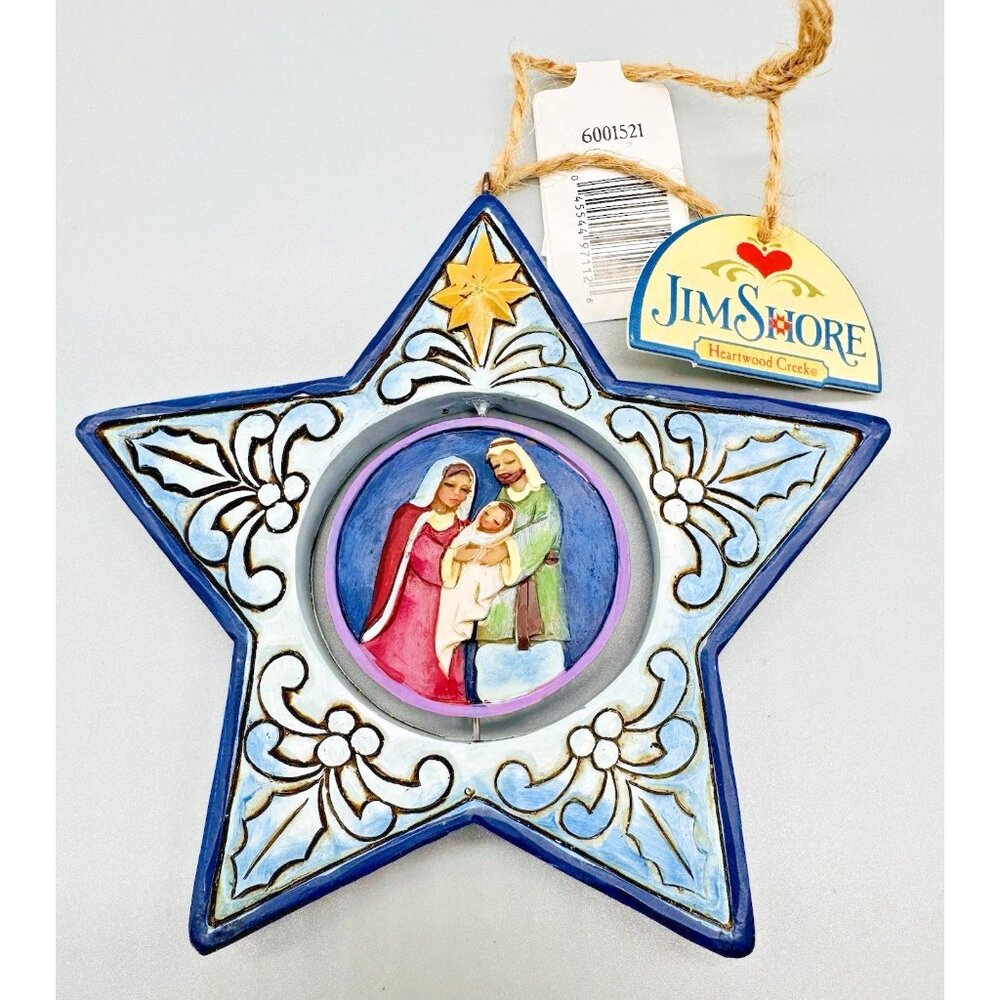Jim Shore Nativity Star For Unto Us A Child Is Born Spinner Christmas Ornament